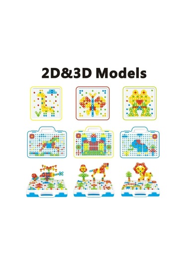 Oyuncak Matkaplı 3D Yaratıcı Tamir Seti Puzzle Eğitici