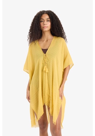 Defacto Regular Fit Pamuklu Kimono-fall İn Love Z0696az25spyl278 Sarı