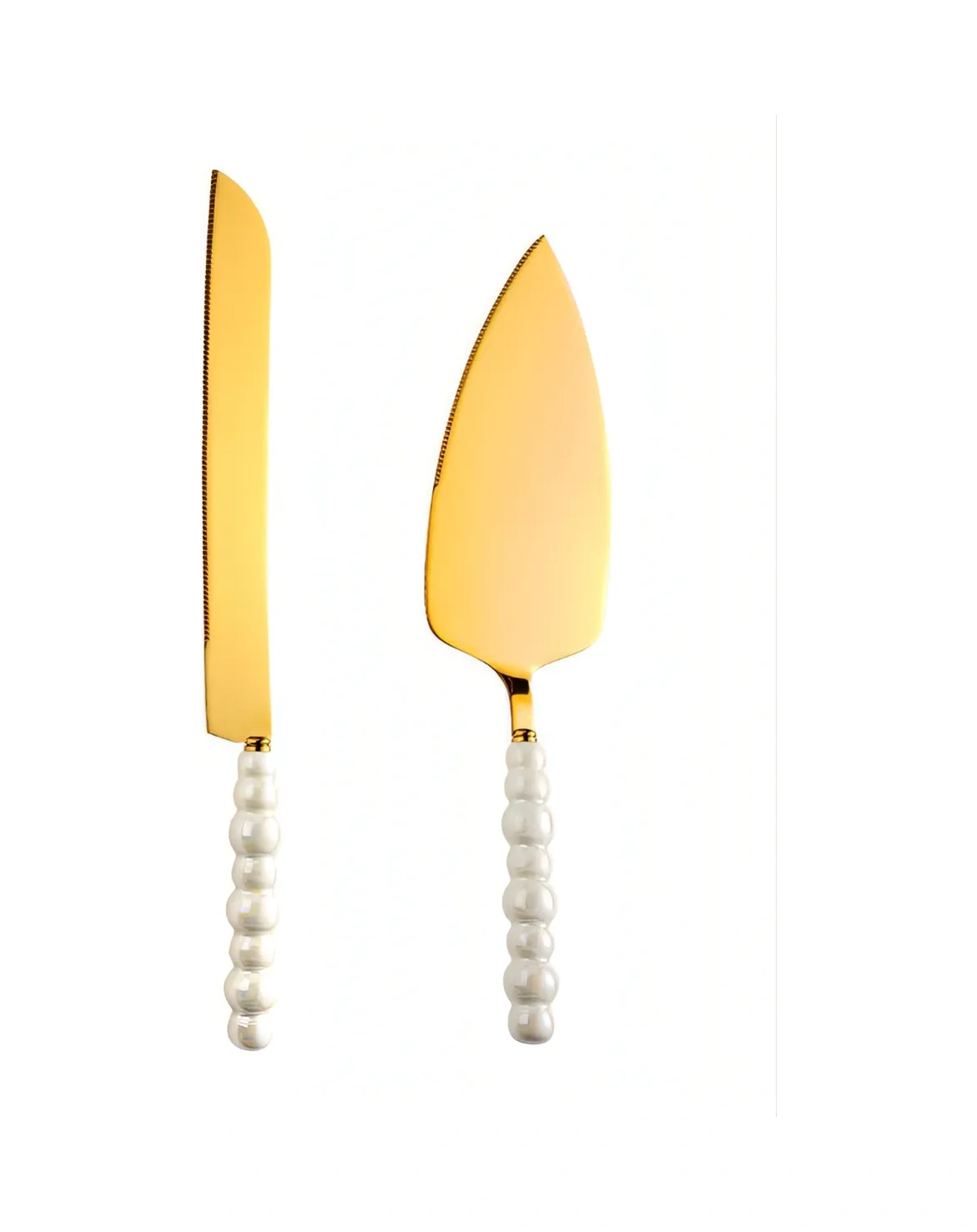 Anı'sroom Pasta Soyma/servis İçin Bıçak Ve Spatula Seti 296459376 Altın Rengi