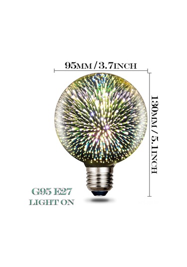 Youmex E27 4w Led Cam Ampul, 500lm Renkli Işık, 85-265v, 50000 Saat Ömür, Ce Sertifikalı