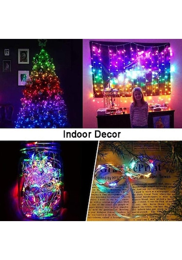 Çok Renkli 1000led Dize Işıklar Şebekeyle Çalışan Bakır Tel Işıklar Su Geçirmez Işıklar Par Odası Noel Dekoratif Led Işık 56556288 Çok Renkli