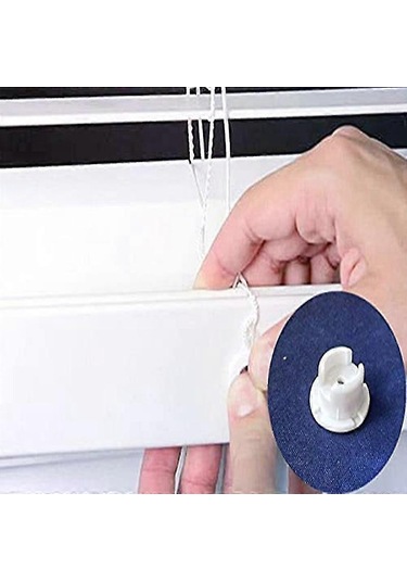 12 Adet Bant Kilit Düğmesi Fişi Plastik Alt Ray Kordon Kapağı Beyaz Renkli Bant Kilit Fişi Perde Aksesuarı Yatay Sahte Ahşap Perde Alt Rayı İçin