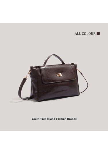 Charhp&kejnt Yüksek Kaliteli Dokulu Omuz Çantası Kadınlar İçin Şık Retro Üst Düzey Çanta Kahverengi