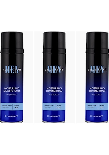 Huncalife Just For Man Tıraş Köpüğü 3 x 200 ML