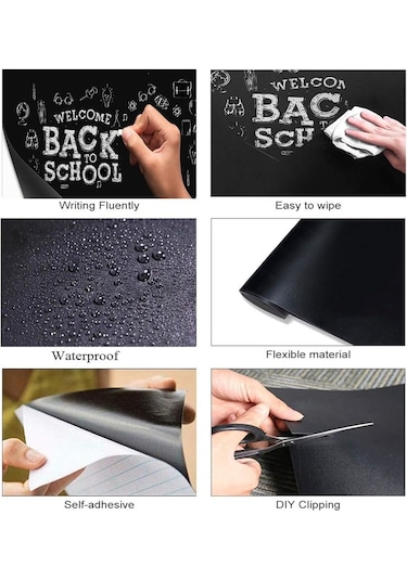 Roco Paper Çıkarılabilir Kara Tahta Blackboard Sticker Duvar Çıka