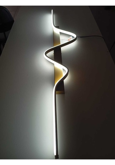 Tuna / Aplik / 120x24 Cm / Gold Gövde / 3 Renk Işık / 3 Yıl Garan Antrasit