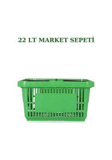 2 adet 22Litre Market ve Alışveriş Sepeti, Saplı Market Sepeti Y