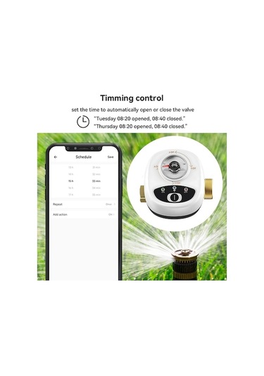Tongxida Ewelink Zigbee Su Vanası Otomatik Anahtar Akıllı Küresel Vana Ip65 Kablosuz Uzaktan App Kontrolü - Renkli Zigbee