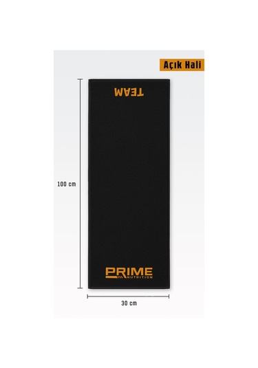 Prime Nutrition Team 30x100 Siyah Havlu Siyah - Turuncu