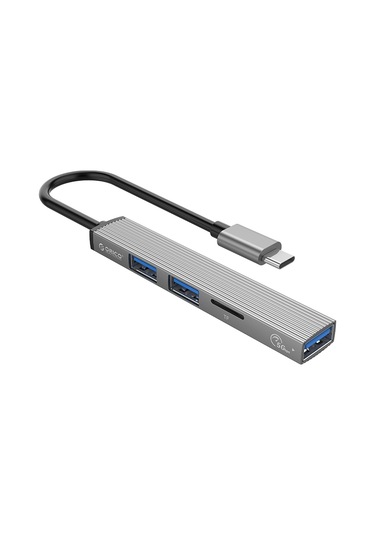 Orico AH-12F-GY Type-C to 3 Portlu USB 3.0 Çoklayıcı TF Micro SD Kart Okuyucu Hub