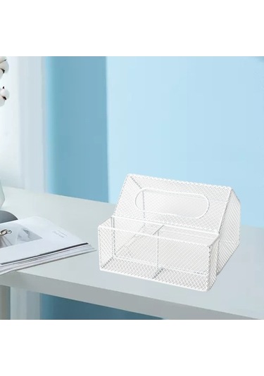 Pazly Yüz Suntek Peçete Metal Mendil Kutusu Kompakt Kılıfı Beyaz Beyaz Br Diğer