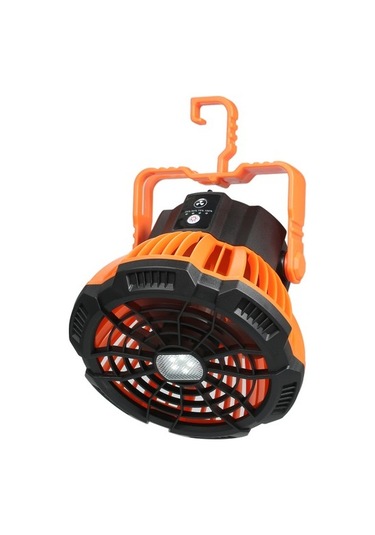 2'li Usb Şarj Edilebilir Led Işıklandırmaya Sahip Taşınabilir Fan Sc16y0 Siyah