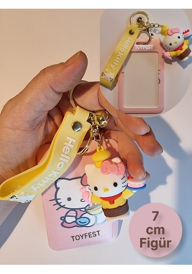 Hello Kitty Figür Anahtarlık Çanta Aksesuarı Ve Kartlık 2 Si Bir Arada - Model 2