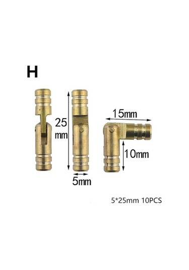 10 Adet 1/2 Inç Gizli Menteşeler Pirinç Görünmez Ahşap Kasa Donanım Malzemeleri Küçük Kutu Varil Menteşe 5x25mm 5x25mm