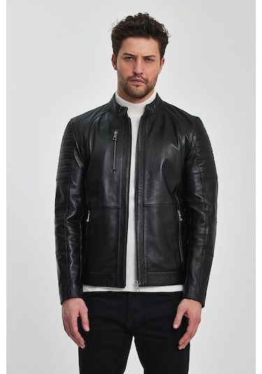 Frank Siyah Deri Mont 001