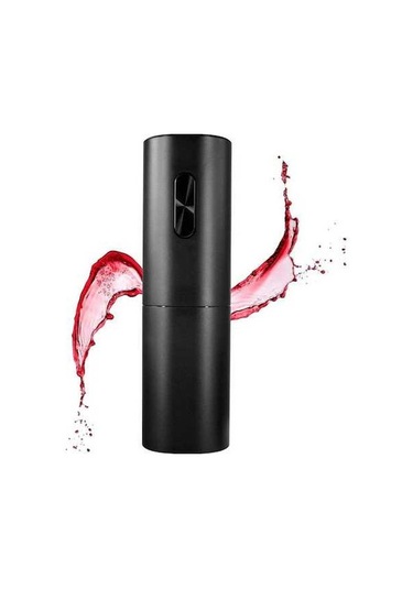 Moly Elektrikli Şarap Açacağı Yeniden Kullanılabilir Otomatik Şarap Aksesuarları Siyah Siyah