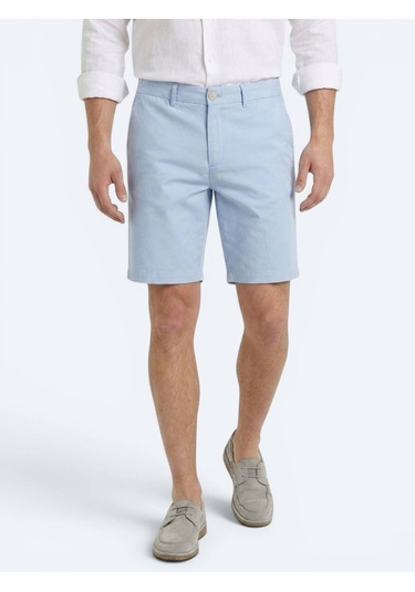 Kip Mavi Düz Kumaş Jogging Fit Casual Bermuda