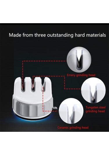 Pazly Pratik Mutfak Vantuz Bıçak Bileyici - Ev Bıçak Bileme Aracı - 36 Altın Açılı Bıçak Açıcı - Güvenli Ve Dayanıklı