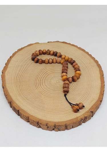 Zeytin Ağacı 33lük Tesbih 5 8mm 5117 Kahverengi