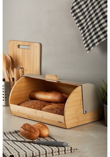 Benito Bambu Ekmek Dolabı Gri