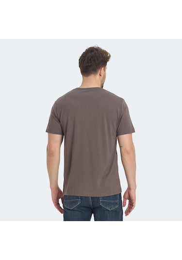 Slazenger  KRAKKER Erkek V Yaka Kahve Tişört