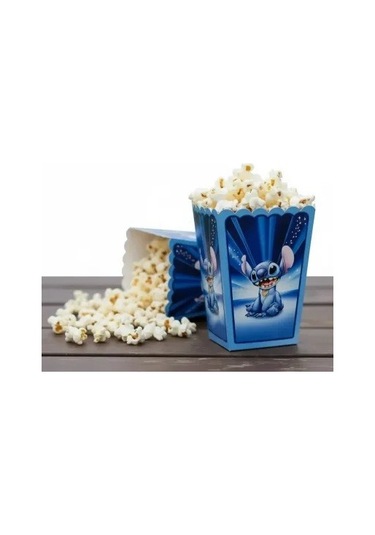 Stitch Mısır Kutusu 8'li Pop Corn Kabı Doğum Günü Parti Süsü