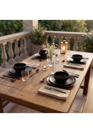 Güral Enternasyonel Black Matt 12 Parça 4 Kişilik Yemek Takımı 141 4858621
