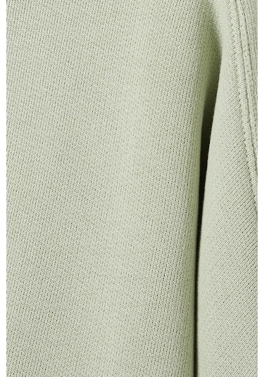 Represent Initial V Notch Sweater, Pamuklu Fleece, Minimalist Ve Lüks Günlük Sweater Yeşil