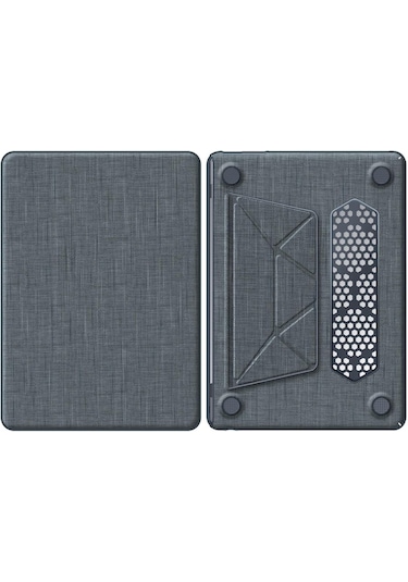 Macbook Uyumlu Pro 13inç A2159 A1989 A1706 A1708 Kılıf Nubuk Üçgen Standlı Havalandırmalı Kapak 2019/2016 Gri
