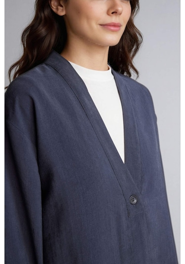 Defacto Regular Fıt V Yaka Modal Kimono H0673ax26spnv42 Lacivert-nv42 Defacto Regular Fıt V Yaka Modal Kimono H0673ax26spnv42 Lacivert-nv42