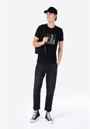 Colins 076 Glen Chino Fit Orta Bel Düz Paça Erkek Siyah Jean Pantolon Cl1068708 Q1.v1 Dn43325 Denim