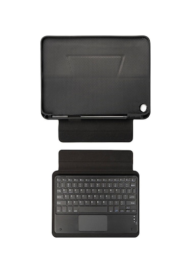 Mobilteam Galaxy Tab A9 Plus Uyumlu Border Keyboard Bluetooh Bağlantılı Standlı Klavye Tablet Kılıfı
