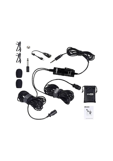Hepa Merz Hm-156 Pro Çiftli Yaka Mikrofonu Kamera Pc Telefon