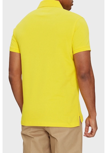 Tommy Hilfiger Polo Yaka Pike Erkek T-shirt Sarı