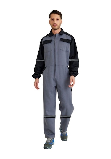 Şensel, Reflektörlü İş Tulumu-eko.- Gri-siyah -55e2382-