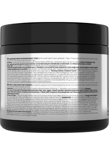 Kreatin 150 Gr 200 Mesh Aromasız 50 Servis Mikronize Creatine Monohidrat