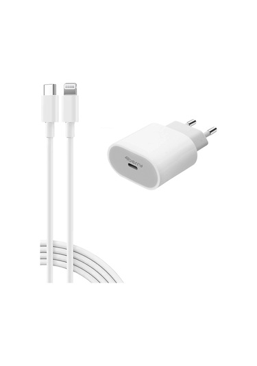 Hm26 Eco Bundle 20w Pd Hızlı Şarj Cihazı + Type-c To Lightning Kablo İphone Uyumlu, Güvenli Şarj