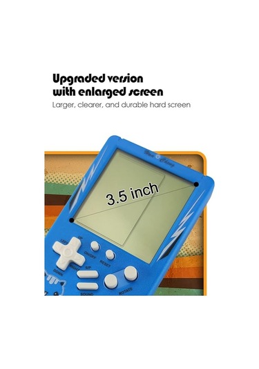 Tetris Oyun Konsolu 23 Bulmaca Oyunu Bataryalı 3.5 Inç Lcd Mini Taşınabilir Atari