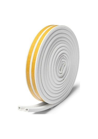 Beyaz Kapı Pencere Bandı Fitili Yapışkanlı Soğuk Izolasyon 10x2 20 Mt
