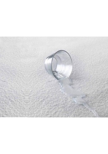 Pamuklu Sıvı Geçirmez Fitted 160x200 Cm Çift Kişilik Alez Beyaz