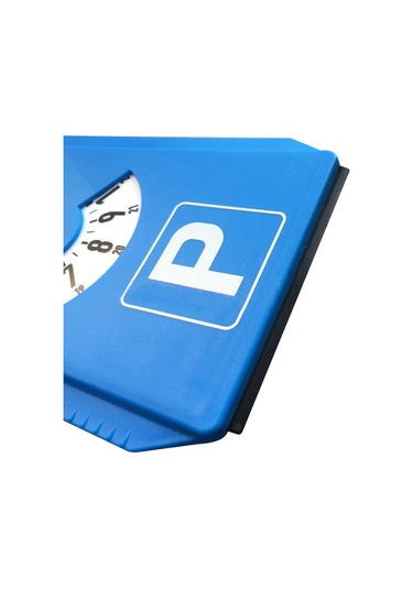 Vkemall Plastik Lastikli Avrupa Onaylı Otopark Diski - Yan Ve Altında Buz Ve Kar Silici, 24 Saatlik Ayar Tekerlegi Mavi