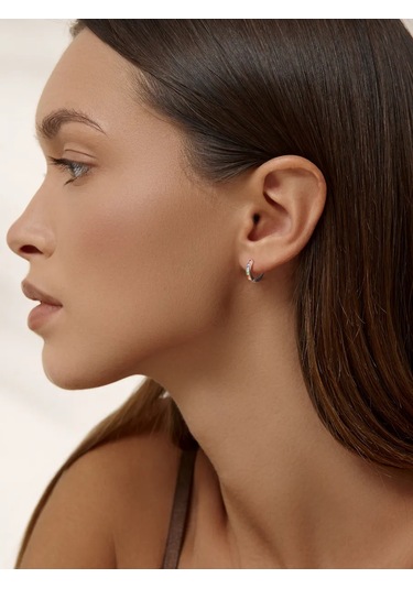 Zoloto Russkih Tek Kønye Klik Gümüş 925 Ve 8 Mm Küp Zirkon Taşlı Küpe 136077896 Diğer