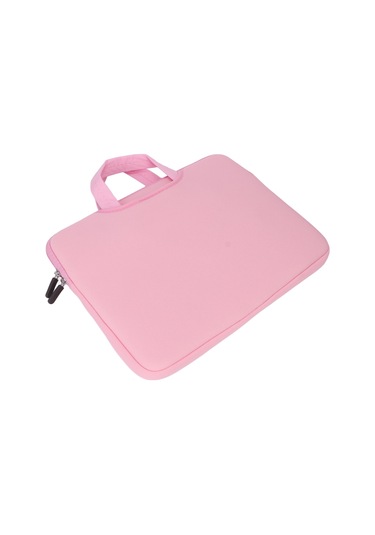 Vkemall 13 İnç Notebook İçin Pembe Sponge Kumaş Bilgisayar Çantası - 360 Koruma, Su Geçirmez, Kaymaz Fermuar - İş Ve Boş Zaman Kullanıma Uygun 35x27x2.5cm