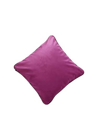 Biyeli Kırlent Yastık Kılıfı Lila Rengi 45x45