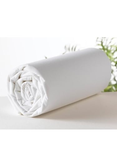 Tek Kişilik Penye Lastikli Çarşaf 100 X 200 Cm Beyaz Beyaz