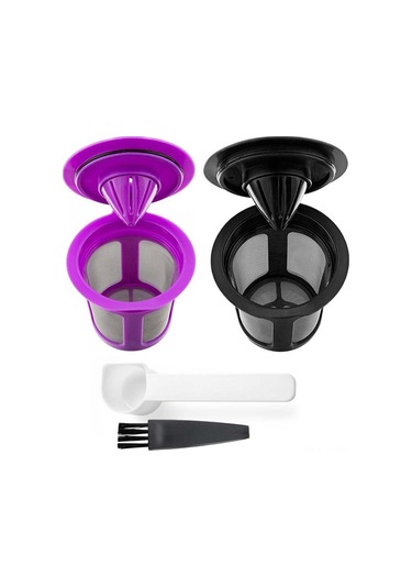 Honmex 2'li Tek Kullanıma İlişkin Yeniden Kullanıma Uygun Kahve Filtresi Mor+siyah - Kahve, Çay, Kakao Hazırlama - Bpa- Malzeme - 1.0 Ve 2.0 Brewer Modelleriyle Uyumlu Diğer