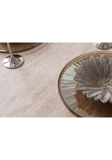 Traverten Yemek Masası Takımı 4 Kişilik Bej