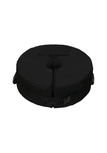 Leezsing Koyu Siyah 48cm Çaplı Dairesel Topuk, 600d Oxford Kumaş, Çantalı Ve Kordonlu, Bahçe, Plaj, Kamp Gölgesi, Çadır Rüzgar Tutan Sabitlastırıcı Ağırlık Torbası Siyah