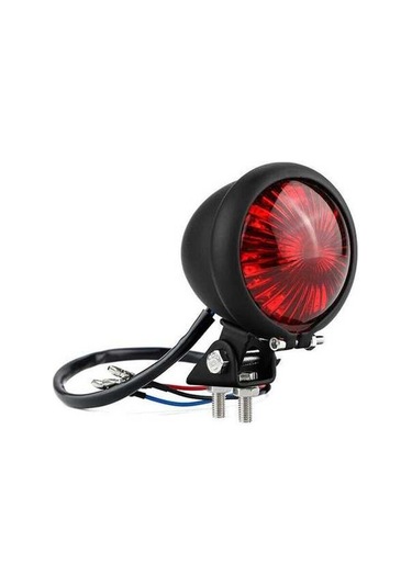 Novahub Stop Siyah Motosiklet Led Led Lambası Kuyruk Işık-02 Işık Için Fren Chopper Cafe Arka Arka Nf