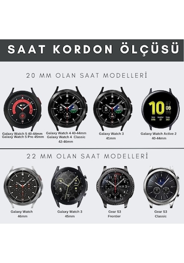 Vagave Samsung Uyumlu Watch 5 - Watch 4 - Watch 3 Deri Kordon- Siyah